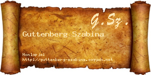 Guttenberg Szabina névjegykártya