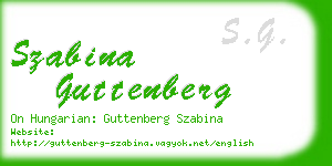 szabina guttenberg business card
